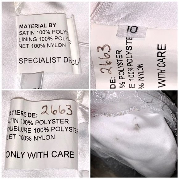 ANJOLIQUE Satin & Lace Bustier Bridal Gown - NWOT - Picture 7 of 8